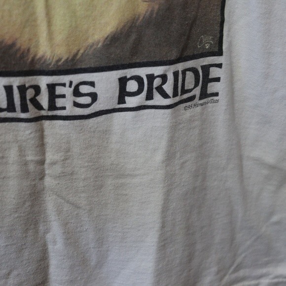 Human-I-tees Vintage 1995 White Lion Graphic Single Stitch Tshirt XL - Picture 6 of 12